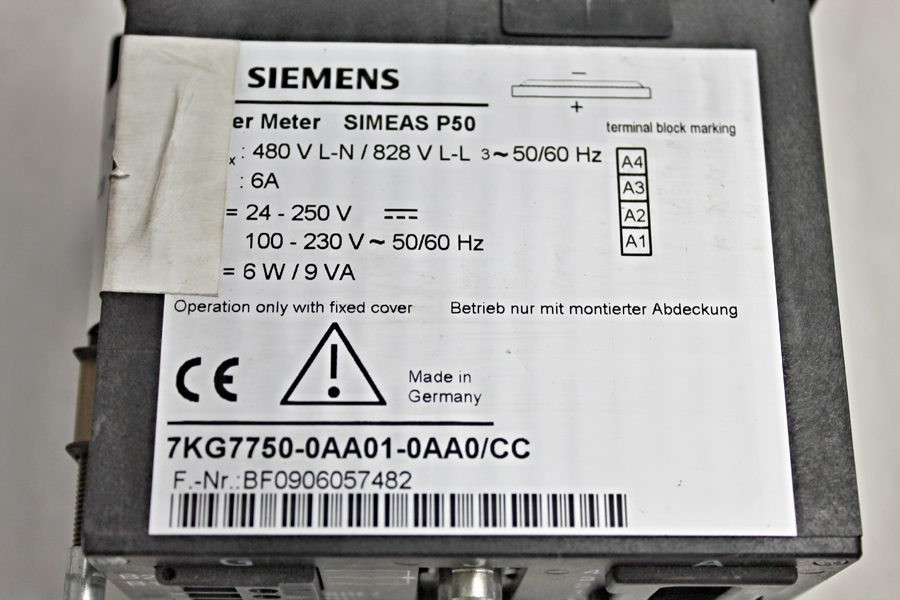 Siemens 7KG7750-0AA01-0AA0 /CC SIMEAS P50 -used- – DIMEX Dimetros Hamburg